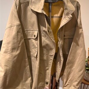Anthro Beige Utility/Trench Jacket